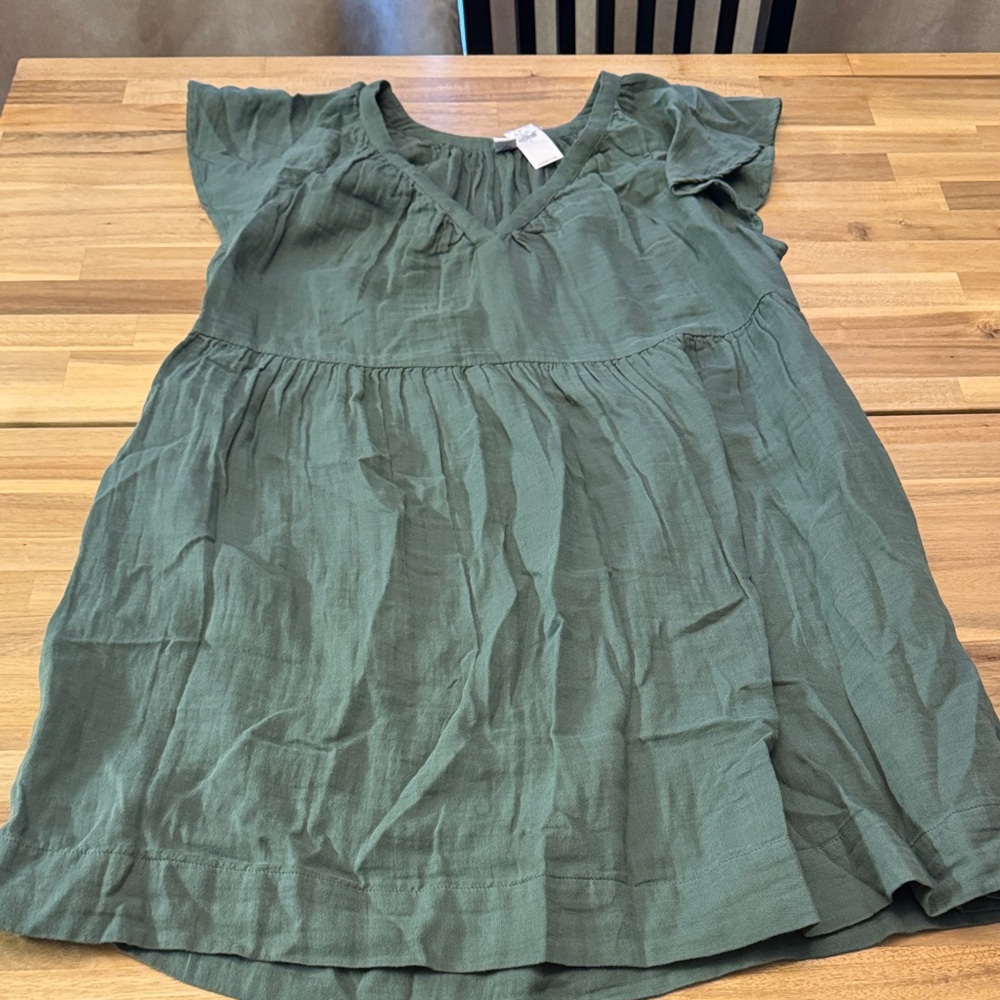 NWT! Old Navy Women’s Green Bell Sleeve Dress - Size L